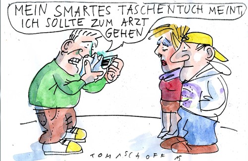 Cartoon: smart (medium) by Jan Tomaschoff tagged gesundheit,vernetzung,techniologie,gesundheit,vernetzung,techniologie