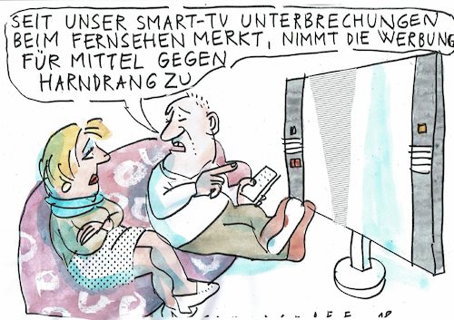 Cartoon: smart TV (medium) by Jan Tomaschoff tagged medien,privatsphäre,medien,privatsphäre