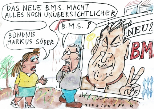 Cartoon: Söder (medium) by Jan Tomaschoff tagged wahlen,parteien,bsw,söder,wahlen,parteien,bsw,söder