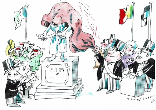 Cartoon: Sparen (medium) by Jan Tomaschoff tagged wirtschaft,krise,schulden,sparmaßnahmen,wirtschaft,krise,schulden,sparmaßnahmen