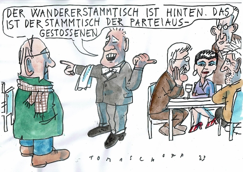 Cartoon: Stammtisch (medium) by Jan Tomaschoff tagged parteien,parteiausschüsse,parteien,parteiausschüsse