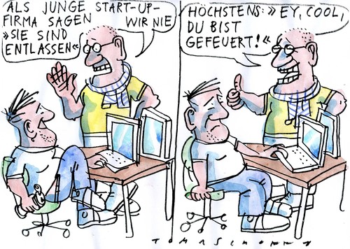 Cartoon: start up (medium) by Jan Tomaschoff tagged kollegialität,teamgeist,kollegialität,teamgeist