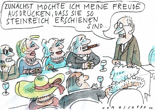 Cartoon: steinreich (medium) by Jan Tomaschoff tagged geselligkeit,schicht,geselligkeit,schicht