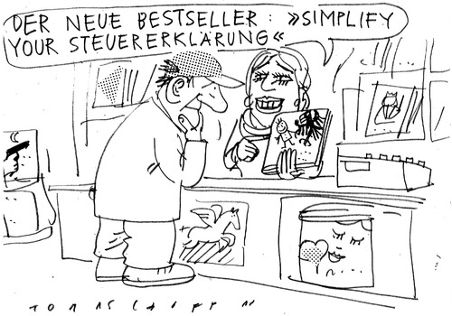 Cartoon: Steuererklärung (medium) by Jan Tomaschoff tagged steuererklärung