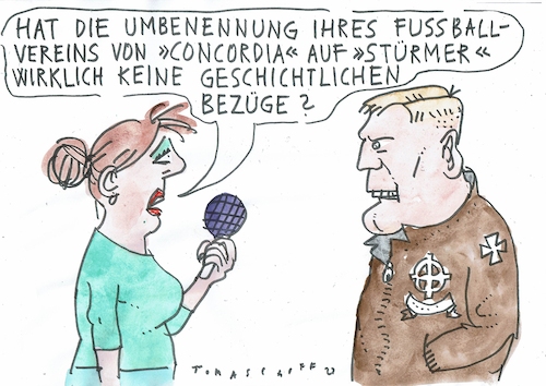 Cartoon: Stürmer (medium) by Jan Tomaschoff tagged neonazis,antisemiten,neonazis,antisemiten