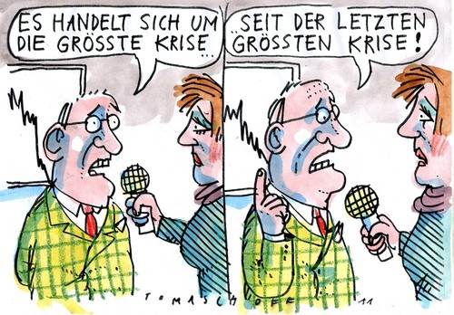 Cartoon: Superlativ (medium) by Jan Tomaschoff tagged finanzkrise,wirtschaftskrise,finanzkrise,wirtschaftskrise