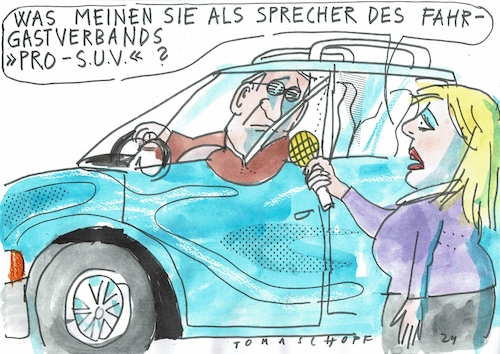 Cartoon: SUV (medium) by Jan Tomaschoff tagged verkehr,auto,suv,verkehr,auto,suv