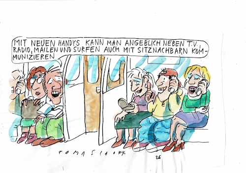 Cartoon: Telefon (medium) by Jan Tomaschoff tagged handy,internet,kommunikation,gespräch,handy,internet,kommunikation,gespräch