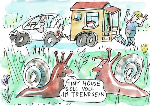 Cartoon: tiny house (medium) by Jan Tomaschoff tagged wohnungsnot,wohnungsnot