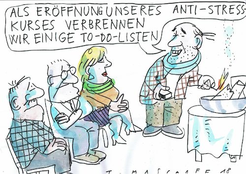 Cartoon: to-do-Listen (medium) by Jan Tomaschoff tagged stress,leistung,prefektionismus,stress,leistung,prefektionismus