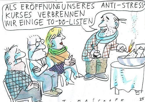 Cartoon: To do (medium) by Jan Tomaschoff tagged stress,leistung,selbstoptimierung,stress,leistung,selbstoptimierung