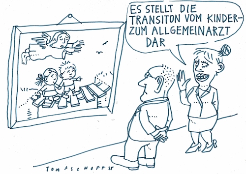 Cartoon: Transition (medium) by Jan Tomaschoff tagged gesundheit,kinderarzt,allgemeinarzt,gesundheit,kinderarzt,allgemeinarzt