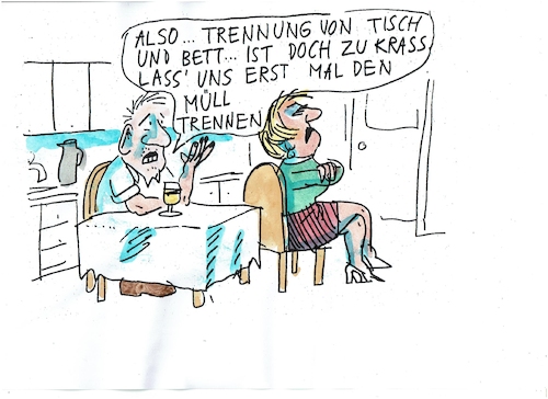 Cartoon: Trennen (medium) by Jan Tomaschoff tagged paar,trennung,paar,trennung