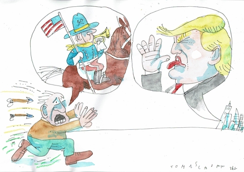 Cartoon: Trump (medium) by Jan Tomaschoff tagged nato,usa,trump,nato,usa,trump