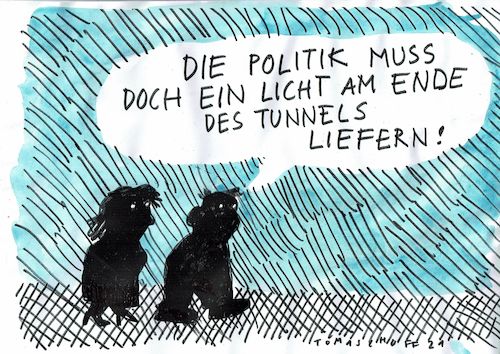 Cartoon: Tunnel (medium) by Jan Tomaschoff tagged corona,prognosen,politik,corona,prognosen,politik