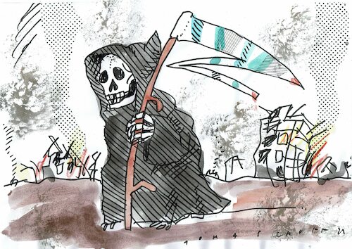 Cartoon: Ukraine 22 (medium) by Jan Tomaschoff tagged russland,aggression,krieg,tod,ukraine,russland,aggression,krieg,tod,ukraine
