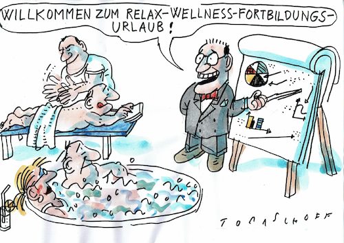 Cartoon: Urlaub (medium) by Jan Tomaschoff tagged beruf,stress,urlaub,beruf,stress,urlaub