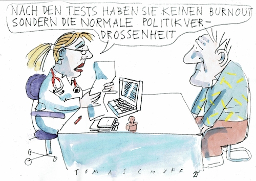 Cartoon: Verdrossenheit (medium) by Jan Tomaschoff tagged politik,verdrossenheit,demokratie,politik,verdrossenheit,demokratie