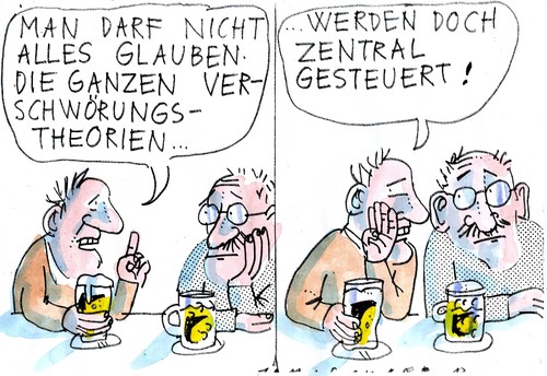 Cartoon: Verschwörungstheorien (medium) by Jan Tomaschoff tagged verschwörungstheorien,ängste,verschwörungstheorien,ängste