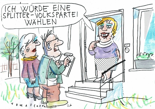 Cartoon: Volkspartei (medium) by Jan Tomaschoff tagged wahlen,parteien,prognosen,wahlen,parteien,prognosen