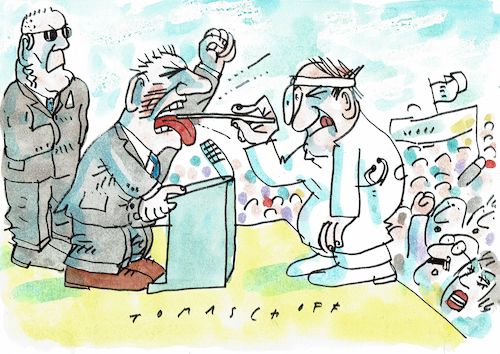 Cartoon: Wahlkampf (medium) by Jan Tomaschoff tagged wahlkampf,politiker,versprechen,wahlkampf,politiker,versprechen