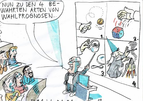 Cartoon: Wahlprognosen (medium) by Jan Tomaschoff tagged prognosen,meinungsforschung,prognosen,meinungsforschung