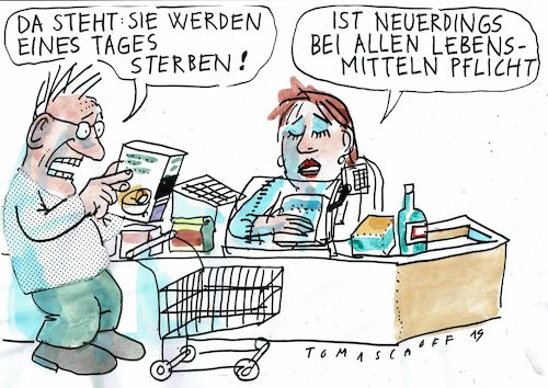 Cartoon: Warnung (medium) by Jan Tomaschoff tagged ernährung,angst,ernährung,angst
