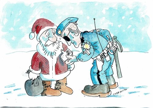 Cartoon: weihnacht2 (medium) by Jan Tomaschoff tagged weihnachten,sicherheit,weihnachten,sicherheit