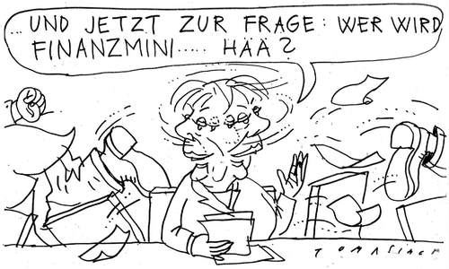 Cartoon: Wer? (medium) by Jan Tomaschoff tagged koalition,schwarzgelb,wahlen