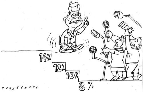 Cartoon: Westerwelle (medium) by Jan Tomaschoff tagged westerwelle,fdp,koalition,nrw