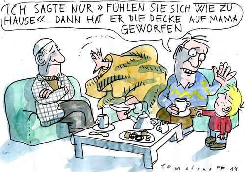 Cartoon: wie zuhause (medium) by Jan Tomaschoff tagged frauen,gleichheit,frauen,gleichheit