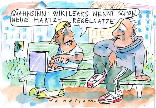 Cartoon: wikileaks (medium) by Jan Tomaschoff tagged wikileaks,hartz,job,arbeit,wikileaks,hartz,job,arbeit