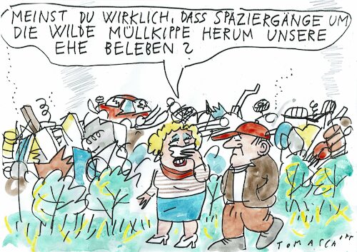 Cartoon: wild (medium) by Jan Tomaschoff tagged ehe,frust,wildheit,müll,ehe,frust,wildheit,müll