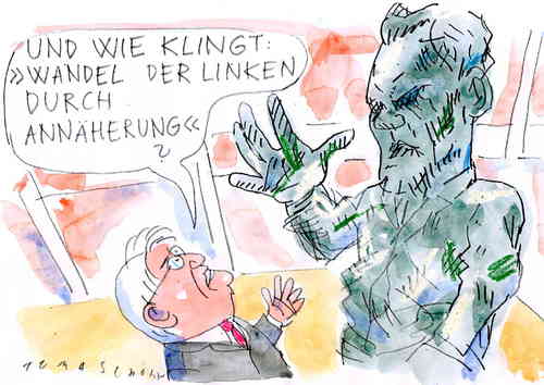 Cartoon: Willy (medium) by Jan Tomaschoff tagged spd,willy,brandt,steinmeier,linke