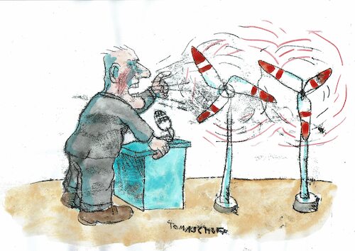 Cartoon: Wind (medium) by Jan Tomaschoff tagged energie,windkraft,politiker,energie,windkraft,politiker