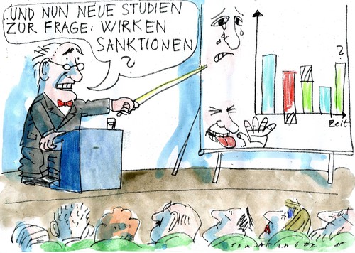 Cartoon: wirken Sanktionen? (medium) by Jan Tomaschoff tagged sanktionen,sanktionen