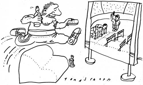 Cartoon: WM (medium) by Jan Tomaschoff tagged wm,leichtathletik