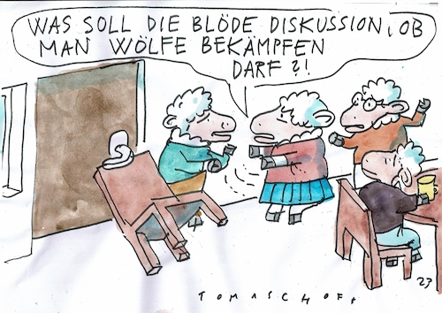 Cartoon: Wolf (medium) by Jan Tomaschoff tagged wolf,natur,tiere,wolf,natur,tiere
