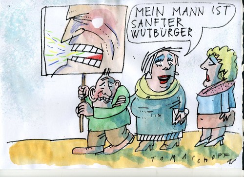 Cartoon: Wutbürgerchen (medium) by Jan Tomaschoff tagged protest,populismus,protest,populismus