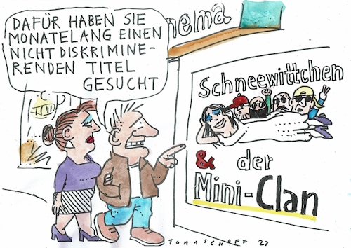 Cartoon: Zwerge (medium) by Jan Tomaschoff tagged politische,korrektheit,film,politische,korrektheit,film