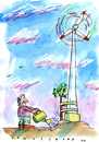 Cartoon: Erneuerbare Energien (small) by Jan Tomaschoff tagged erneuerbare,energien,windkraft