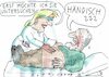 Cartoon: händisch (small) by Jan Tomaschoff tagged ärztin,patient