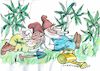 Cartoon: high (small) by Jan Tomaschoff tagged cannabis,high