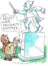 Cartoon: Kämpfer (small) by Jan Tomaschoff tagged staatsschuldenn,schuldenbremse,lindner,fdp