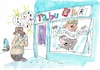 Cartoon: Leistungskürzung (small) by Jan Tomaschoff tagged sozialabgaben,krankenversicherung,pflegeversicherung,rente,defizit