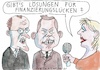 Cartoon: Lücke (small) by Jan Tomaschoff tagged geld,schulden,klingbeil,merz