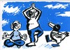 Cartoon: Mediatation 3 (small) by Jan Tomaschoff tagged yoga,meditation