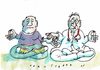 Cartoon: Meditation (small) by Jan Tomaschoff tagged heilung,gesundheit,meditation