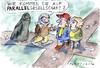 Cartoon: Parallel? (small) by Jan Tomaschoff tagged parallelgesellschaft,migration,toleranz