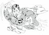 Cartoon: Superdoc (small) by Jan Tomaschoff tagged arzt,supermann,selbstüberschätzung